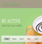 active米色背景色浅绿色标题全站点多页网站模板