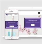 简洁白色紫色装修设计html5模板下载