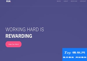 Run紫色UI宽屏响应式多用途公司web网站模板