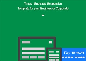 Times绿色简约背景商业企业web网站模板