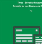 Times绿色简约背景商业企业web网站模板