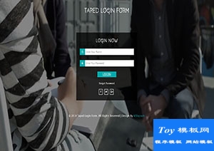 TAPED黑色创意登录表格单页网站模板