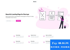 轻量化设计初创公司bootstrap4模板