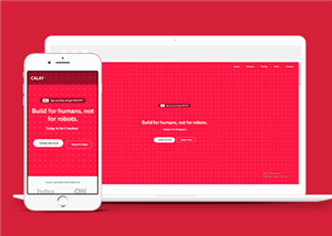 红色响应式网络开发设计公司网站静态模板