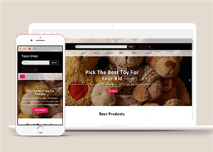 宽屏可爱毛绒玩具网上商城HTML5模板