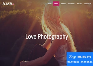 flash大气高端画廊式充分响应摄影单页网站模板