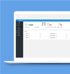 蓝色页眉站点管理系统后台网站模板