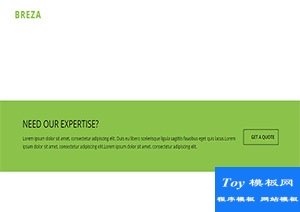 breza绿色简洁时尚充分响应式自定义单页网站模板