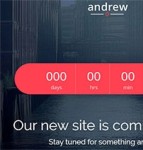 andrew即将推出时尚流行响应式倒计时网站模板