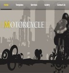 motor cycle简单诱人深棕色双列布局网站模板