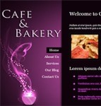 cafe bakery粉黑渐变垂直滚动迷你web