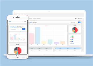 响应式图表统计CMS系统后台管理静态模板