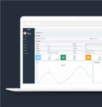 Boostrap深色销售数据统计后台页面html模板