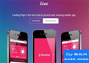 line干净快速多功能着陆页响应式网站模板