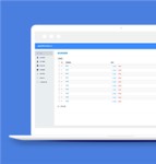 蓝色简约网站管理后台系统html模板