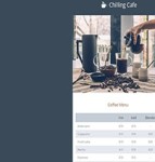 Chilling Cafe竖屏咖啡价格表单web网页模板