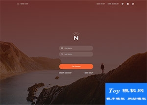 后台登录Now UI框架login page模板