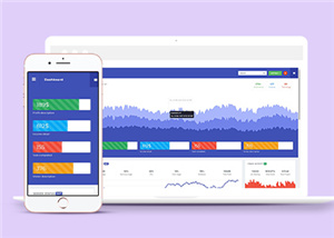 精品响应式蓝色后台数据分析管理模板