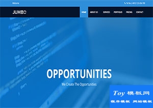 jumbo蓝色大气高端企业响应式多页web网站模板