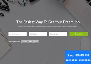 jobboard简式大气网站统计类自举响应式网站模板
