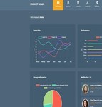 Product administrator产品统计墨蓝网站模板