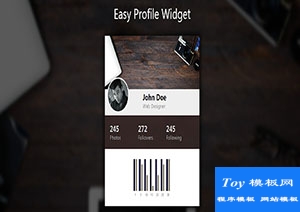 Profile Widget个人主题设计响应式单页web网站模板