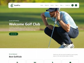 HTML5高尔夫俱乐部宣传网站模板