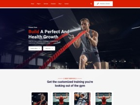 响应式运动健身定制服务网站模板