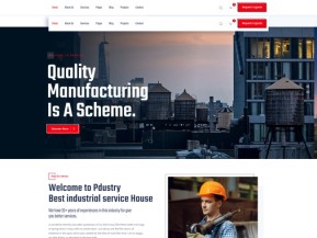 现代工业服务机构宣传网站模板