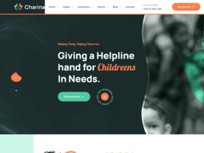 儿童公益慈善网站HTML5模板