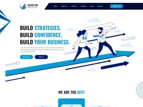 扁平化风格商业策略服务公司网站模板