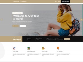 旅游服务一站式宣传网站模板