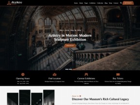 现代艺术博物馆HTML5宣传网站模板