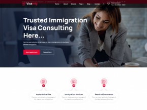 移民签证咨询服务公司网站模板