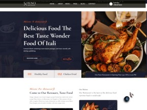 意大利美食餐饮服务网站模板