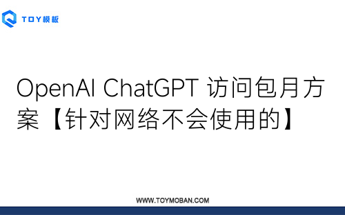 OpenAI ChatGPT 访问包月方案【针对网络不会使用的】