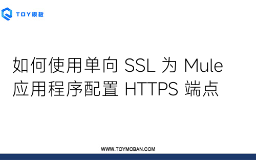 如何使用单向 SSL 为 Mule 应用程序配置 HTTPS 端点